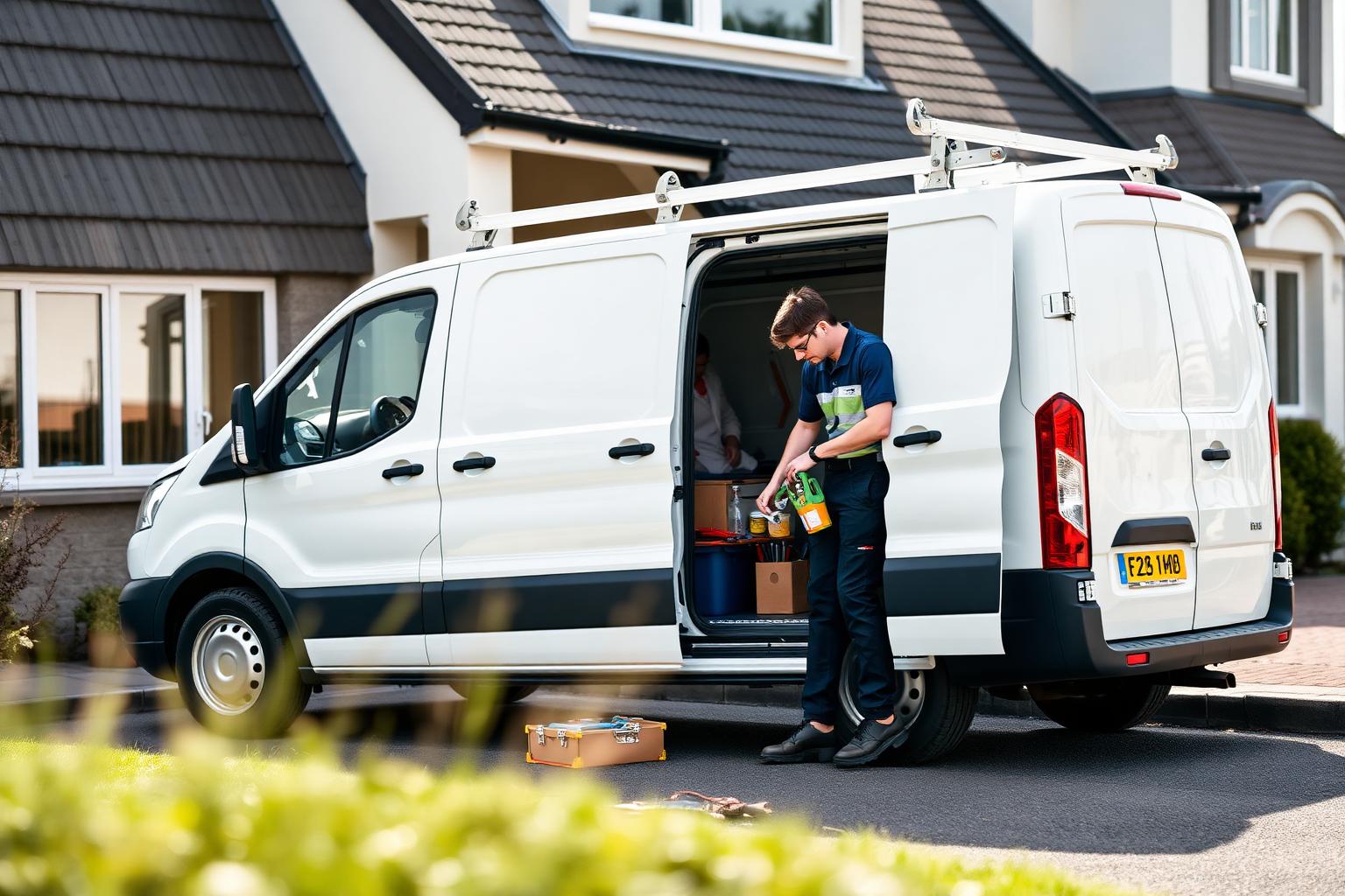 Dublin plumber website client — work van